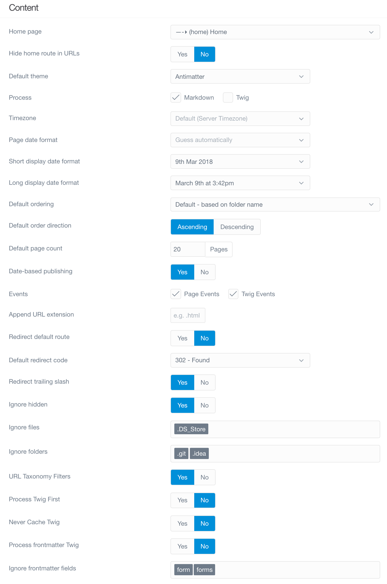 Admin Configuration