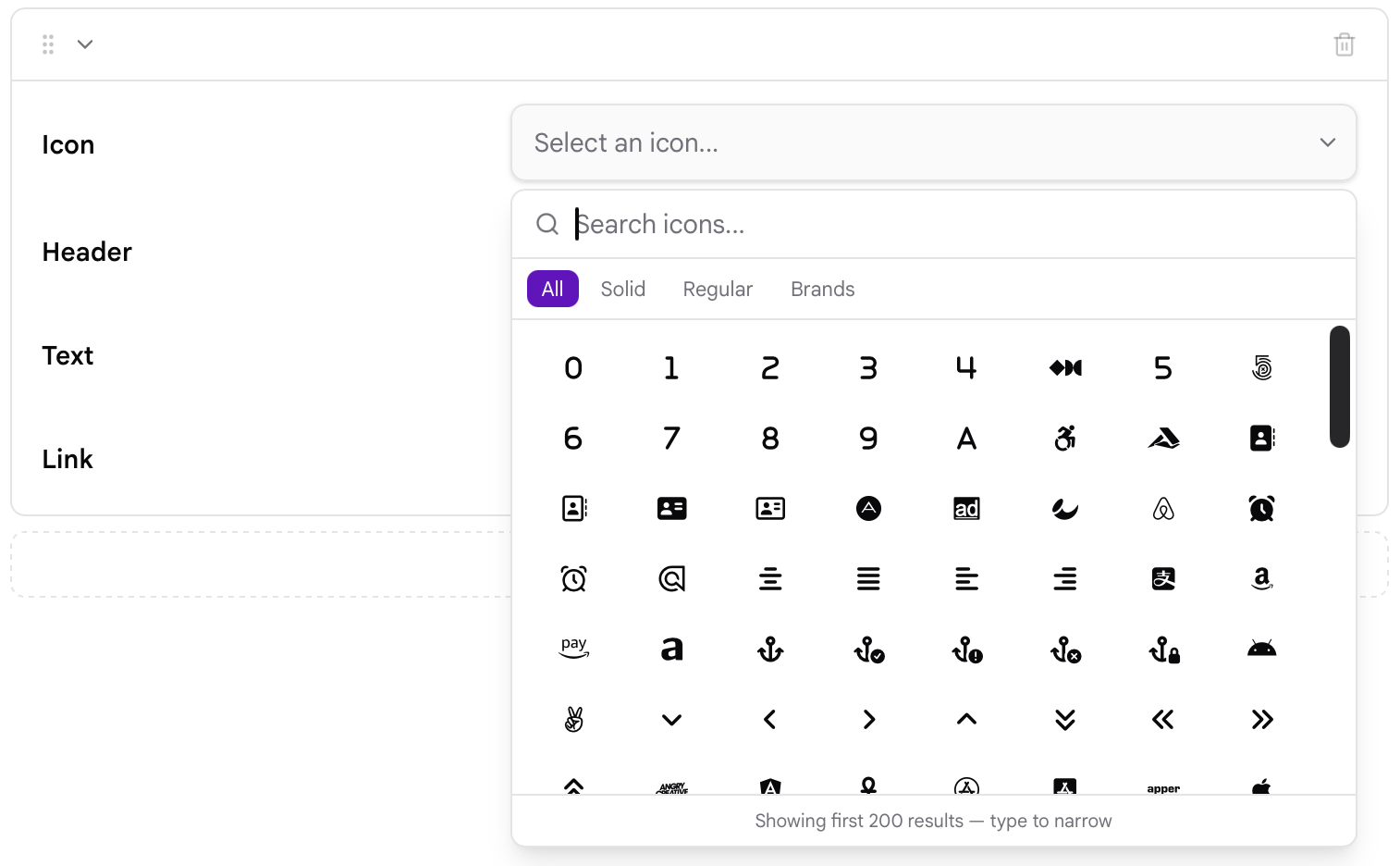 IconPicker Field